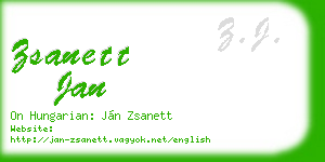 zsanett jan business card
